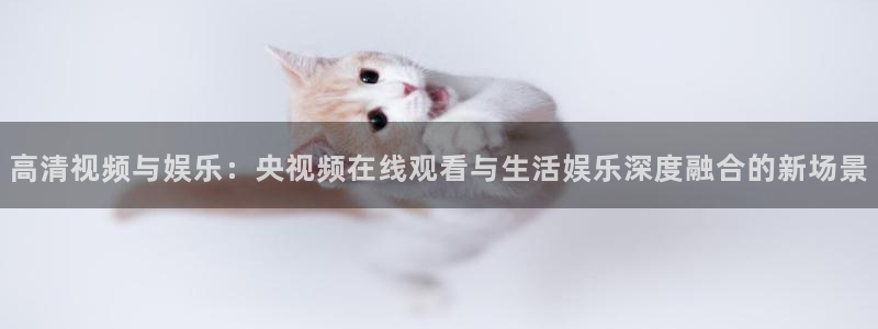 足球比赛直播小九：高清视频与娱乐：央视频在线观看与生活娱乐深度融合的新场景